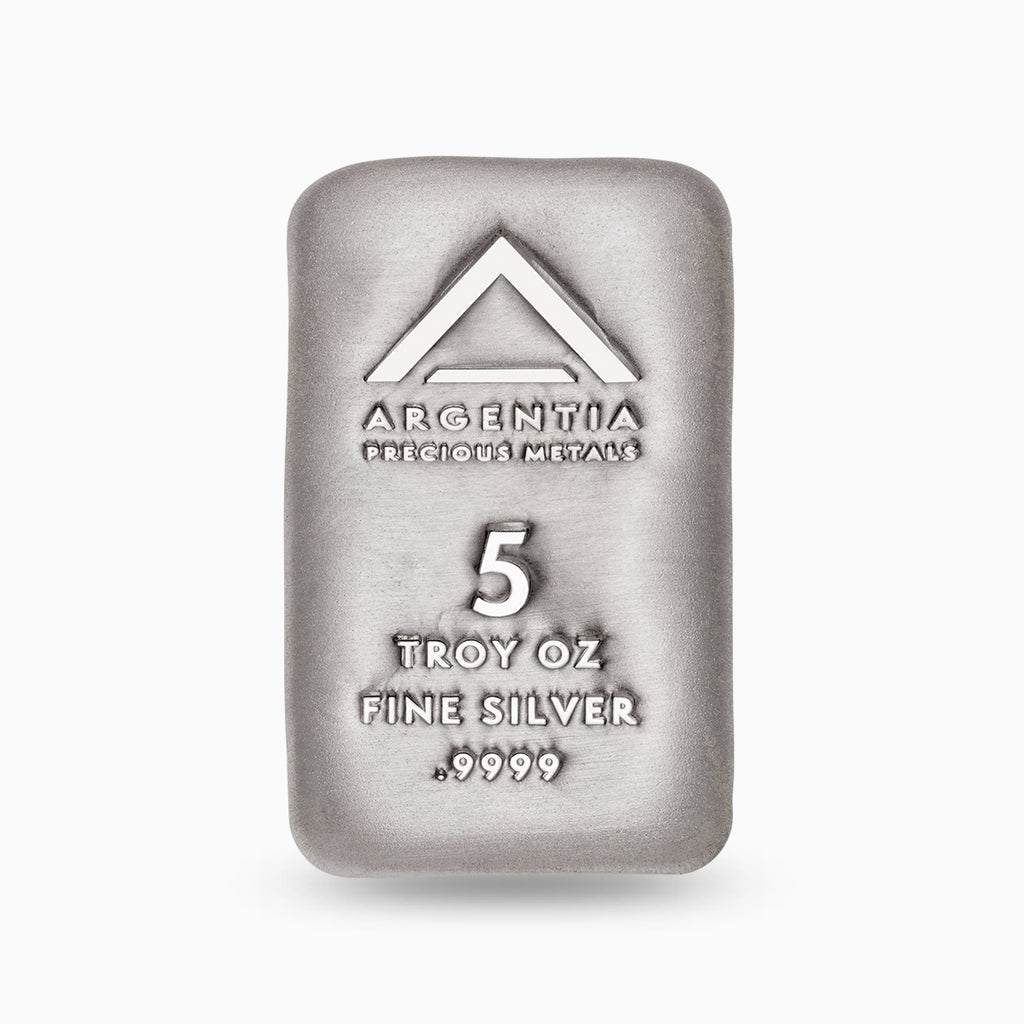 5 Ounce Bar, Argentia .9999 Fine Silver – Argentia Precious Metals