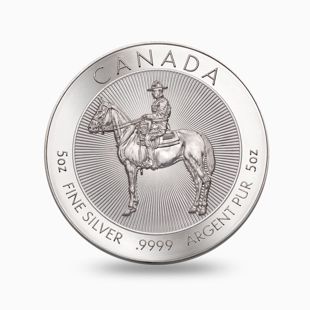 Royal Canadian Mounted Police Silver 5oz Rounds, Argentia .9999