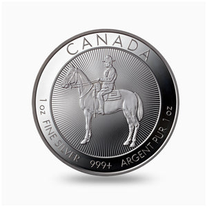 Royal Canadian Mounted Police Silver 1oz Rounds, Argentia .999+ Fine Silver