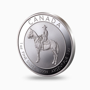 Royal Canadian Mounted Police Silver 1oz Rounds, Argentia .999+ Fine Silver